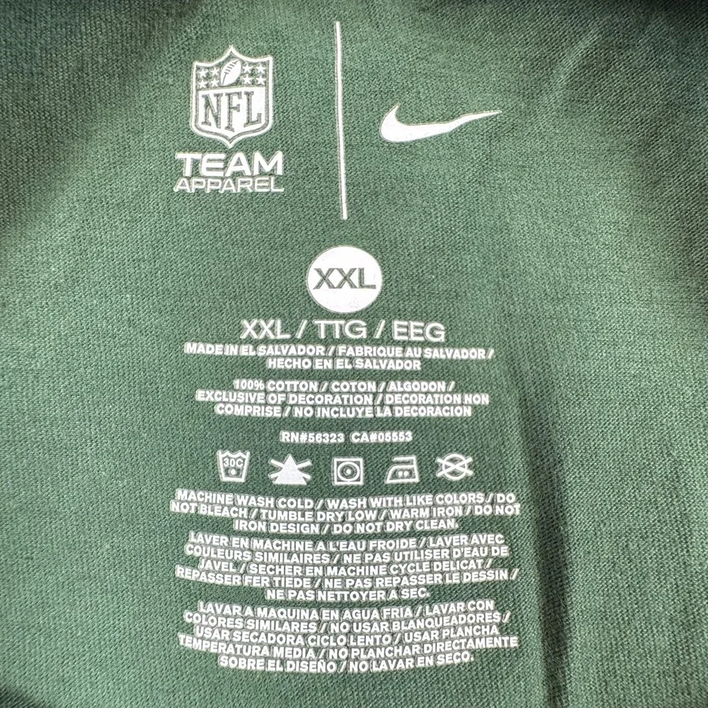 2 Green Bay Packers Shirt Mens 2XL Green Black NFL Football Tee Shirt Lot Nike